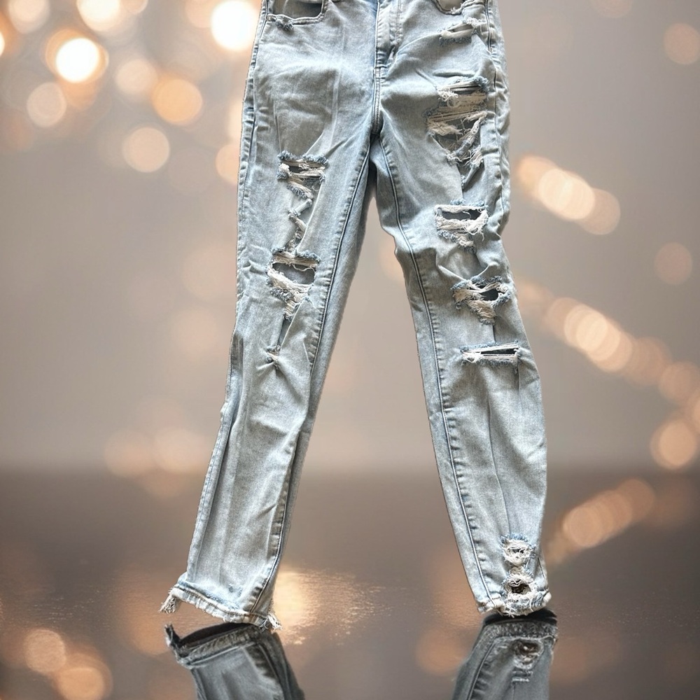 Distressed Light Blue Women's Jeans